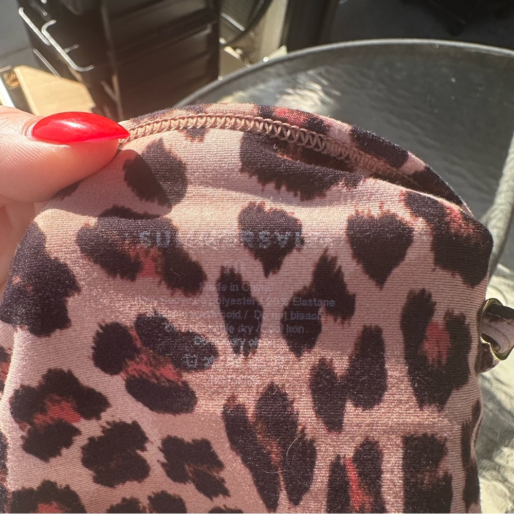 Summersalt Midi Sports Bra Tank Top in Leopard - Picture 4 of 7